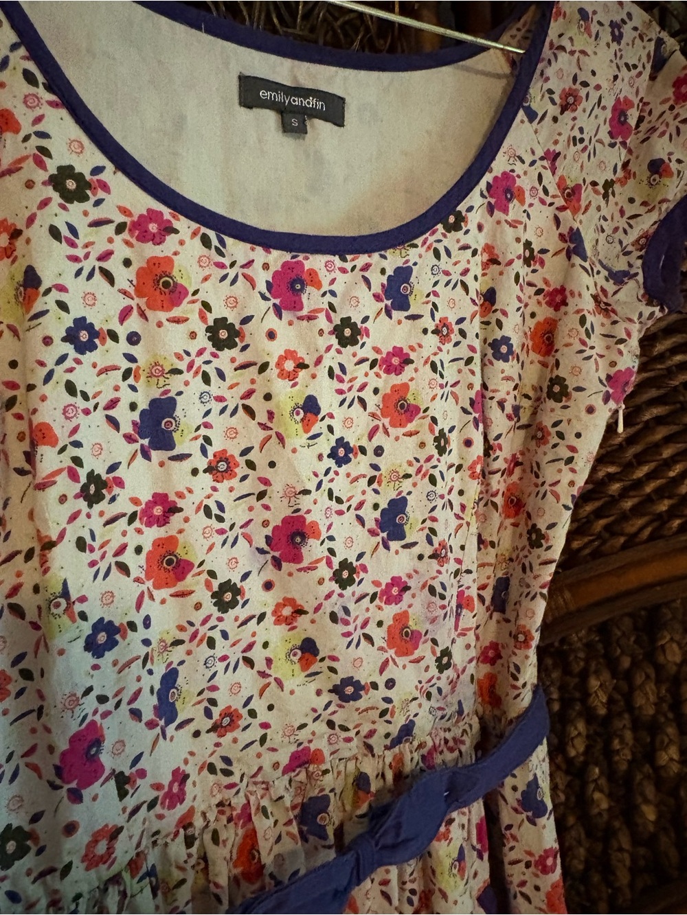 ModCloth Emily and Fin Country Homeward Dress Twee vintage size S early 2000s - Picture 4 of 4